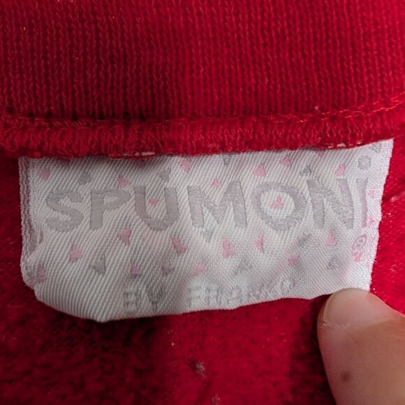 Vintage Spumoni Valentines Sweatshirt Womens Size XL Red Teddy Bear Heart - Picture 4 of 10